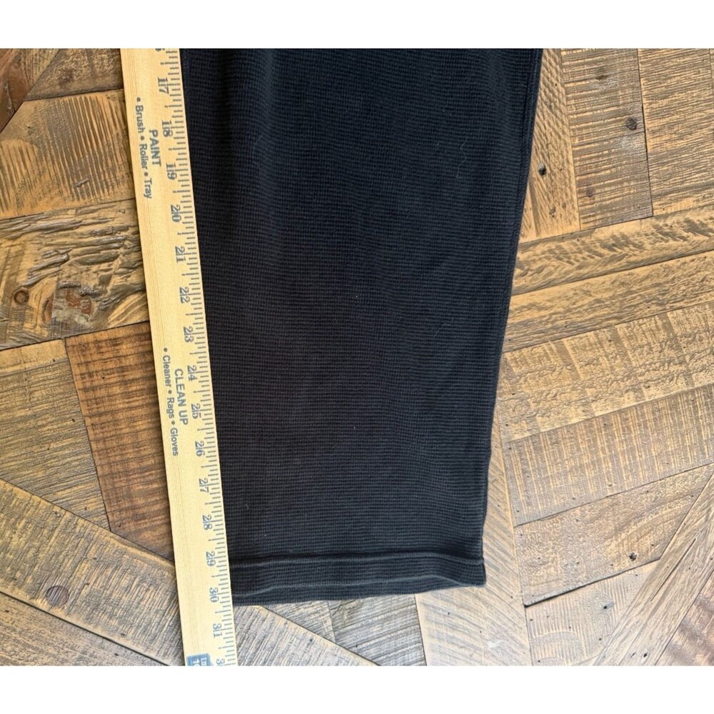 Polo Ralph Lauren Black Waffle Knit Lounge Pants Men’s Large Thermal Pajama - Picture 10 of 10